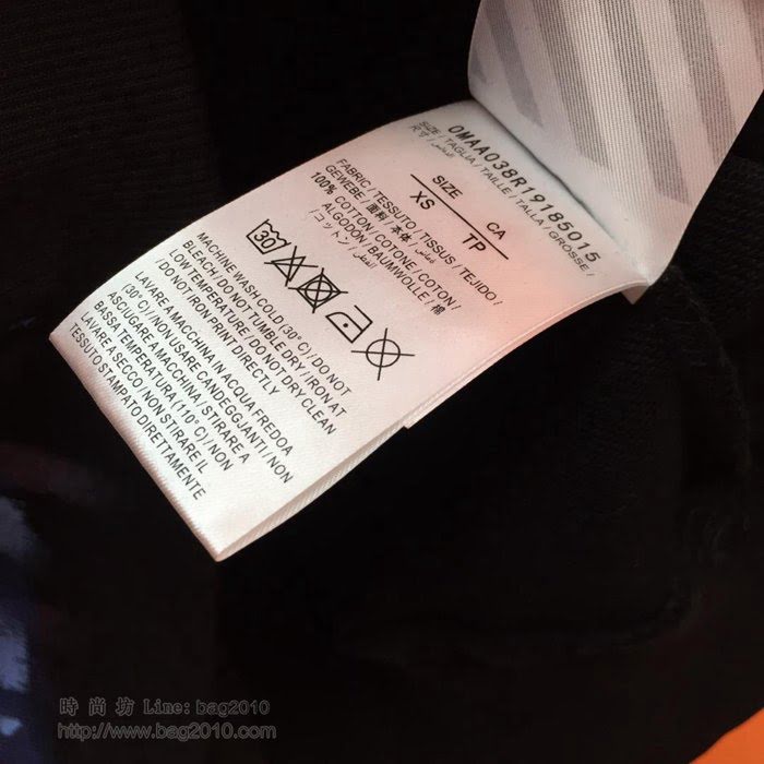 OffWhite男裝 19-20FW新款 最高品質 off印花圓領衛衣 off黑色套頭男衛衣 男士秋季新款單品  tzy2235